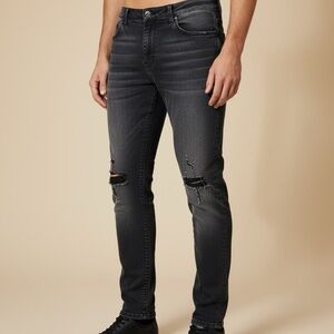 American Eagle Outfitters Men's Ripped Gray Skinny Jeans